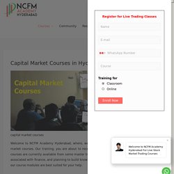 Capital Market Courses Online - NCFM Academy Hyderabad