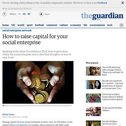 How to raise capital for your social enterprise