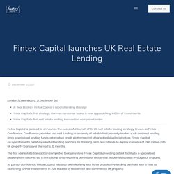 Fintex Capital launches UK Real Estate Lending