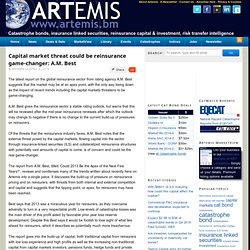 Capital market threat could be reinsurance game-changer: A.M. Best