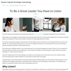 Active Listening: A Critical Leadership Skill
