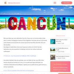 Cancun, capitale du tourisme mexicain