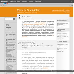 Revue de la régulation - Capitalisme, institutions, pouvoirs