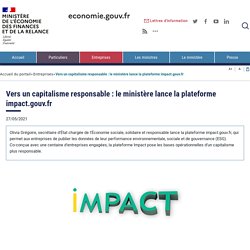 Vers un capitalisme responsable : le ministère lance la plateforme impact.gouv.fr