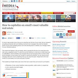 iMedia Connection: How to capitalize on email&#039;s most valuab