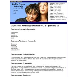 Capricorn Sign - Capricorn Astrology Information