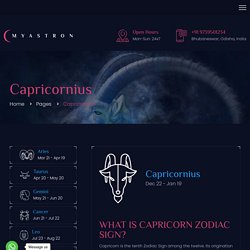 Capricornius Horoscope Predictions By Date Of Birth And Name- Myastron