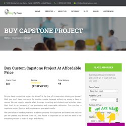 Buy Capstone Project Online - WritingMyEssay.com