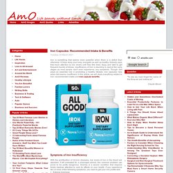 Iron Capsules: Recommended Intake & Benefits - AmO: Life Beauty Without Limits...