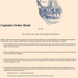 Captain's Order Book