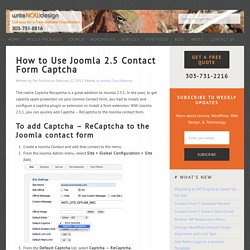 How to Add Captcha to Joomla Contact and Registration Form