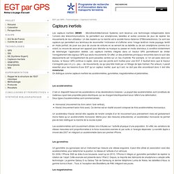 Capteurs inertiels - EGT par GPS
