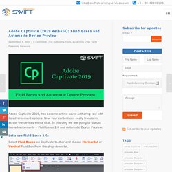 Adobe Captivate 2019: Fluid Boxes & Automatic Device Preview