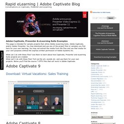 Captivate, Presenter & eLearning Suite Examples