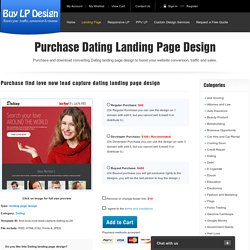 find love now lead capture dating landing page design