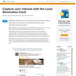 Capture user interest with the Lead Generation Card