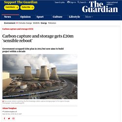 Carbon capture and storage gets £20m 'sensible reboot'