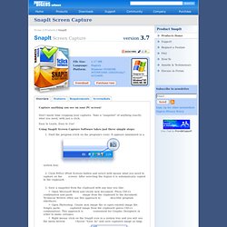 Screen Capture Software, Screen Grabber, Screen Snapshot, SnapIt