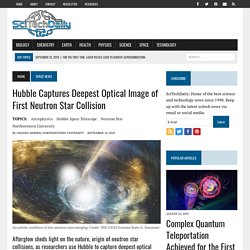 Hubble Captures Deepest Optical Image of First Neutron Star Collision