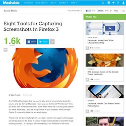 Eight Tools for Capturing Screenshots in Firefox 3