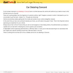 Car Detailing Concord