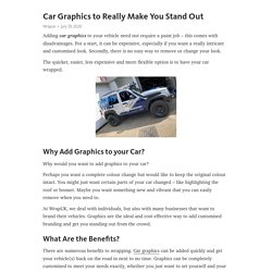 Car Graphics to Really Make You Stand Out