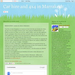 Car hire and 4x4 in Marrakesh