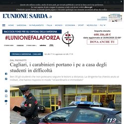 Cagliari, i carabinieri portano i pc a casa degli studenti in difficoltà