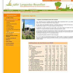 SAFER Languedoc Roussillon - Les caractéristiques de l'agriculture du Languedoc-Roussillon