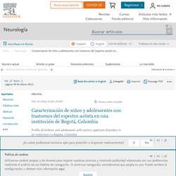 Caracterización de niños y adolescentes con trastornos del espectro autista e...