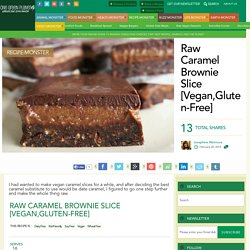 Raw Caramel Brownie Slice [Vegan,Gluten-Free]