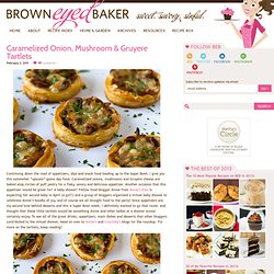 Caramelized Onion, Mushroom & Gruyere Tartlets