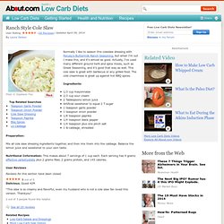 Low-Carb Cole Slaw Recipe - Sugar-Free Coleslaw Recipe
