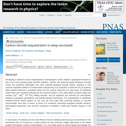 PNAS 07/05/08 Carbon dioxide sequestration in deep-sea basalt