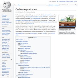 WIKIPEDIA – Carbon sequestration.
