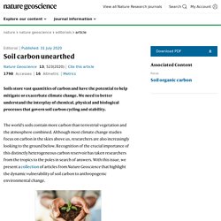 Soil carbon unearthed