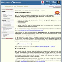 Bilan Carbone® Personnel - Accueil