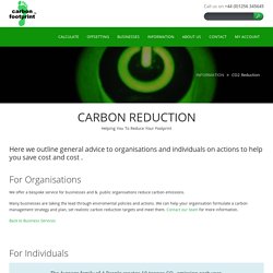 Carbon Footprint - Carbon Footprint Reduction
