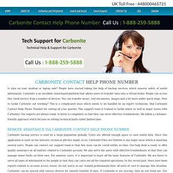 Carbonite Contact Help Phone Number