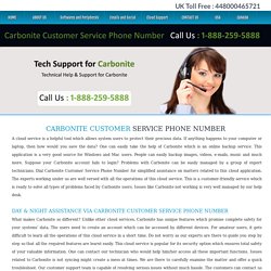 Carbonite Customer Service Phone Number