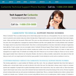 Carbonite Tech Support Phone Number