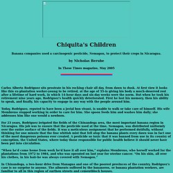 Chiquita's Children - carcinogenic pesticide Nemagon