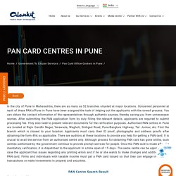 PAN Card Office Centers in Pune