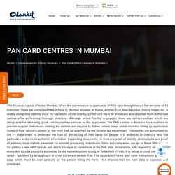 PAN Card Office Centers in Mumbai