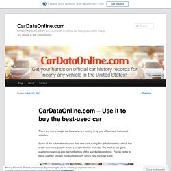 CarDataOnline.com – Use it to buy the best-used car