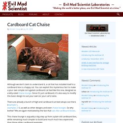 Cardboard Cat Chaise