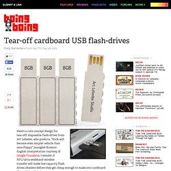 Tear-off cardboard USB flash-drives