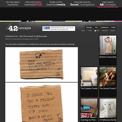 Cardboard Love (by @baekdal) #design