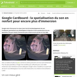 Google Cardboard : la spatialisation du son en renfort pour encore plus d'immersion