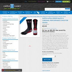 New! Kappa Alpha Order Black & Cardinal Performance Shooter Socks - Campus Classics